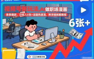 视频号新玩法,AI做职场漫画,条条爆款,日收入6张+话题热度高,附详细拆解教程