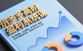 拼多多高阶盈利系统课，强付费策略、活动爆破、首页推荐，实现店铺稳定盈利(更新12月