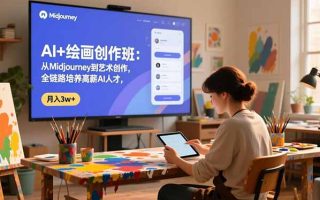 AI+绘画创作班：从Midjourney到艺术创作，全链路培养高薪AI人才，月入3w+
