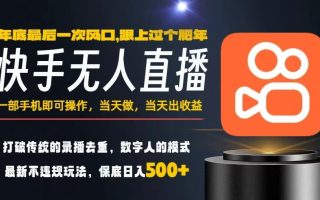 一部手机，当天出收益，轻松日入5张+，小白轻松上手，年前最后一个风口项目【揭秘】