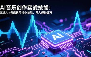 AI音乐创作实战技能：掌握AI+音乐起号核心技能，月入轻松破万