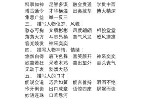 三上语文-语文成语分类素材积累