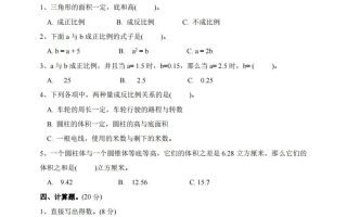六下北师大数学期中测试卷-2