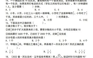 五下数学【期末复习五大专题精炼（专题二：选择）】