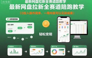 最新网盘拉新全赛道陪跑教学，0投入操作简单，一周内就可以见到成果