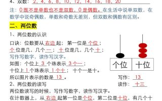 一年级数学上册重要知识点大全（答案版）