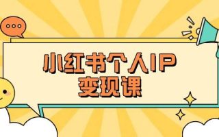 小红书个人变现课：精准人设定位+爆款选题拆解，教你打造百万流量账号秘籍