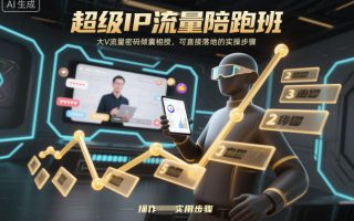 超级IP流量陪跑班，大V流量密码倾囊相授，可直接落地的实操步骤