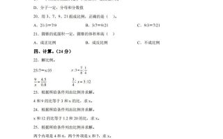 青岛63版数学六年级下册第三单元《啤酒生产中的数学——比例》单元测试卷