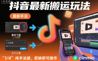 抖音最新搬运玩法，纯手法操作，剪映即可操作