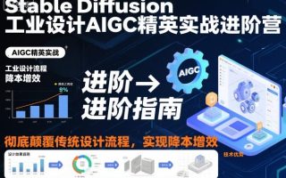 Stable Diffusion工业设计AIGC精英实战进阶营，彻底颠覆传统设计流程，实现降本增效