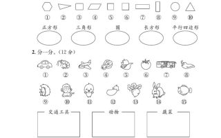 一下数学期末复习四【认识图形和分类整理】