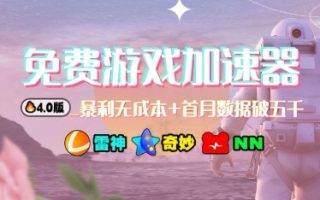 游戏加速器项目4.0_最新打法思路(爱玩游戏也能边玩边被动收益)