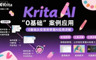 Krita AI绘画入门课，0基础从安装到案例应用krita AI使用详解