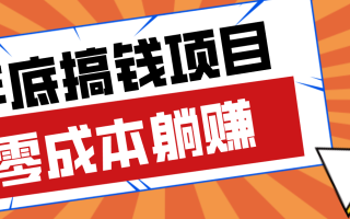 亲测靠谱的轻量副业，年底搞钱小项目零成本零门槛，轻松躺赚几十上百元