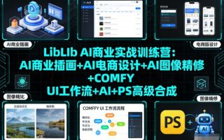 LibLIb AI商业实战训练营:AI商业插画+AI电商设计+AI图像精修+COMFY UI工作流+AI+PS高级合成
