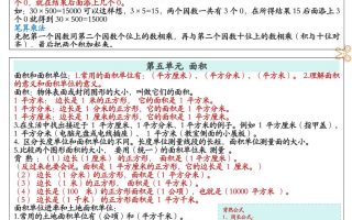 三下数学彩色1-8单元重点课课贴（3页）