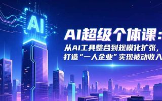 AI超级个体课：从AI工具整合到规模化扩张，打造“一人企业”实现被动收入