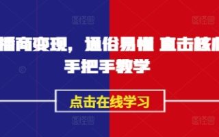 AI播商变现，通俗易懂 直击核心 手把手教学