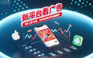 新台看广告，养好机一条5毛到5块，单机日入30到100，支持苹果安卓，可批量操作。