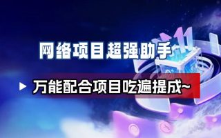 网络项目万能辅助工具_万能配合拉新项目吃遍提成