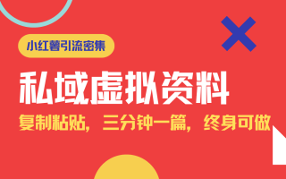 小红书引流私域旅游虚拟资料玩法，复制粘贴，三分钟一篇图文，日入1000…