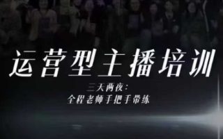 婉婉运营型主播培训线下课，主播四大能力，十小时线下录像+字幕，内容比线上课干