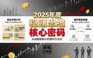 2025年度稳賺思维老板创业营，拆解2025年新商业环境下，企业实现持续盈利的核心密码