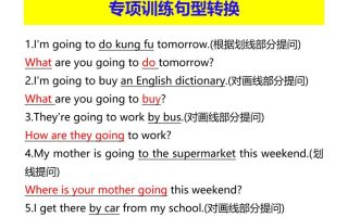 【2025秋新版】六年级上册英语专项训练句型转换