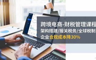 跨境电商-财税管理课程：架构搭建/报关税务/全球税制，企业合规成本降30%