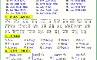 四上语文1-8单元高频考点总结单（十二个考点归纳）22页