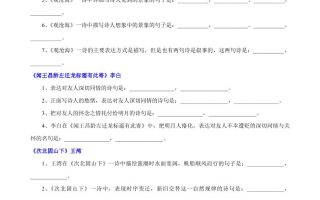 七年级上语文古诗词理解性默写