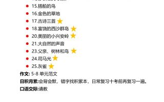 三上语文期末复习必背重点知识点