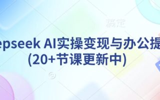 deepseek AI实操变现与办公提效(20+节课更新中)