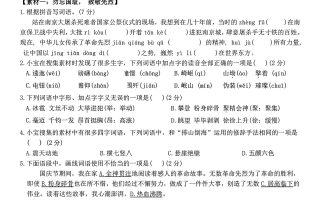 六上语文第二单元情景卷5页