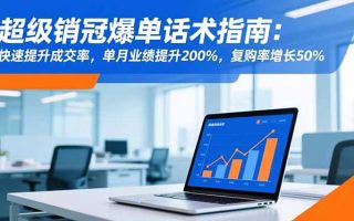 超级销冠爆单话术指南:快速提升成交率,单月业绩提升200%,复购率增长50%