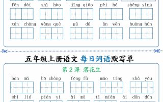 五年级上册语文看拼音写词语晨读晚默