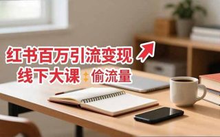 小红书百万引流变现-11月线下大课：分享从0到百万引流路径，手把手教偷流量、拿结果