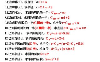 六上数学重点《圆》公式3页