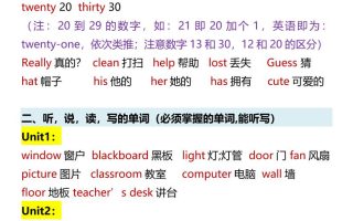 【2025秋新版】四年级上册英语•期中复习资料