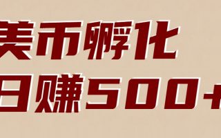 美币孵化:电脑全自动挂机赚美金,小白轻松上手