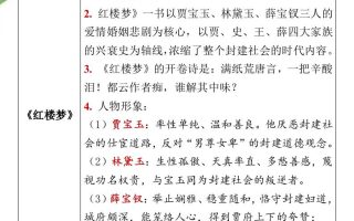 小升初语文暑假衔接之四大名著要点-小升初语文