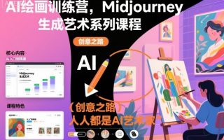 AI绘画训练营，Midjourney生成艺术系列课程，人人都是AI艺术家