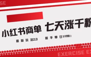 小红书商单2.0最新玩法，3天涨千粉单日变现多张