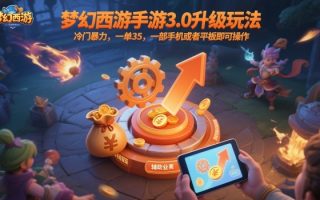 梦幻西游手游3.0升级玩法，冷门暴力，一单35，一部手机或者平板即可操作，一天几张轻轻松松【揭秘】