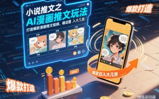 小说推文之AI漫画推文玩法，打造爆款漫画推文视频，稳定日入大几张
