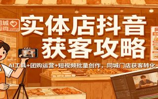 实体店抖音获客攻略：AI工具+团购运营+短视频批量创作，同城门店获客转化