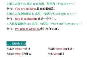 【2025秋新版】四年级上册英语重点英语语法总结