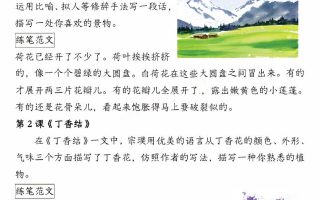 六上语文课后小练笔6页