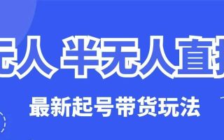无人半无人直播最新起号带货玩法，全是干货(保姆级教程)